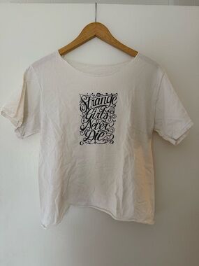 White Graphic Tee - Strange Girls Never Die